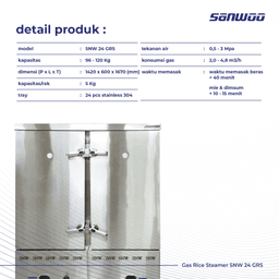 Gas Rice Steamer 24 Tray