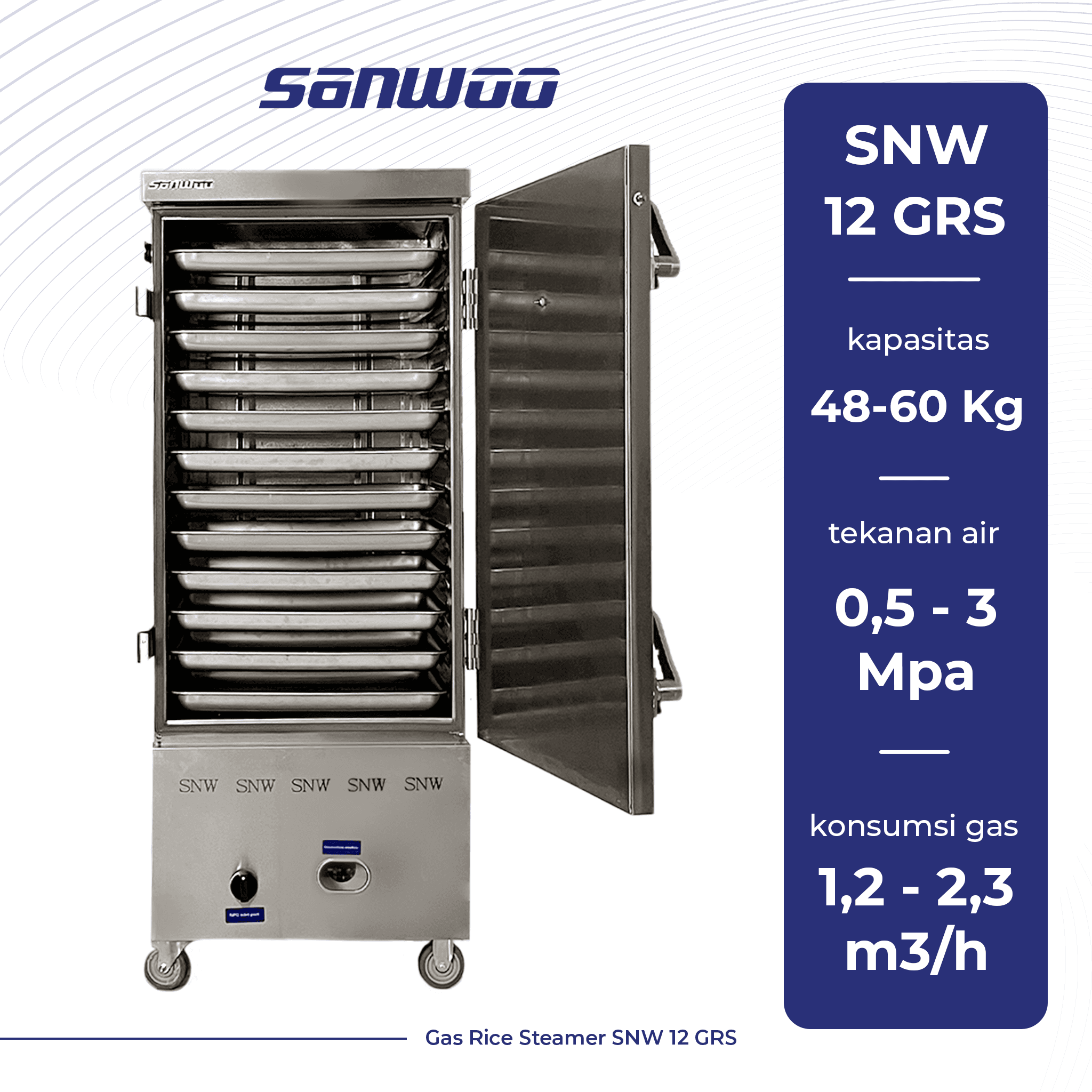 Gas Rice Steamer 12 Tray