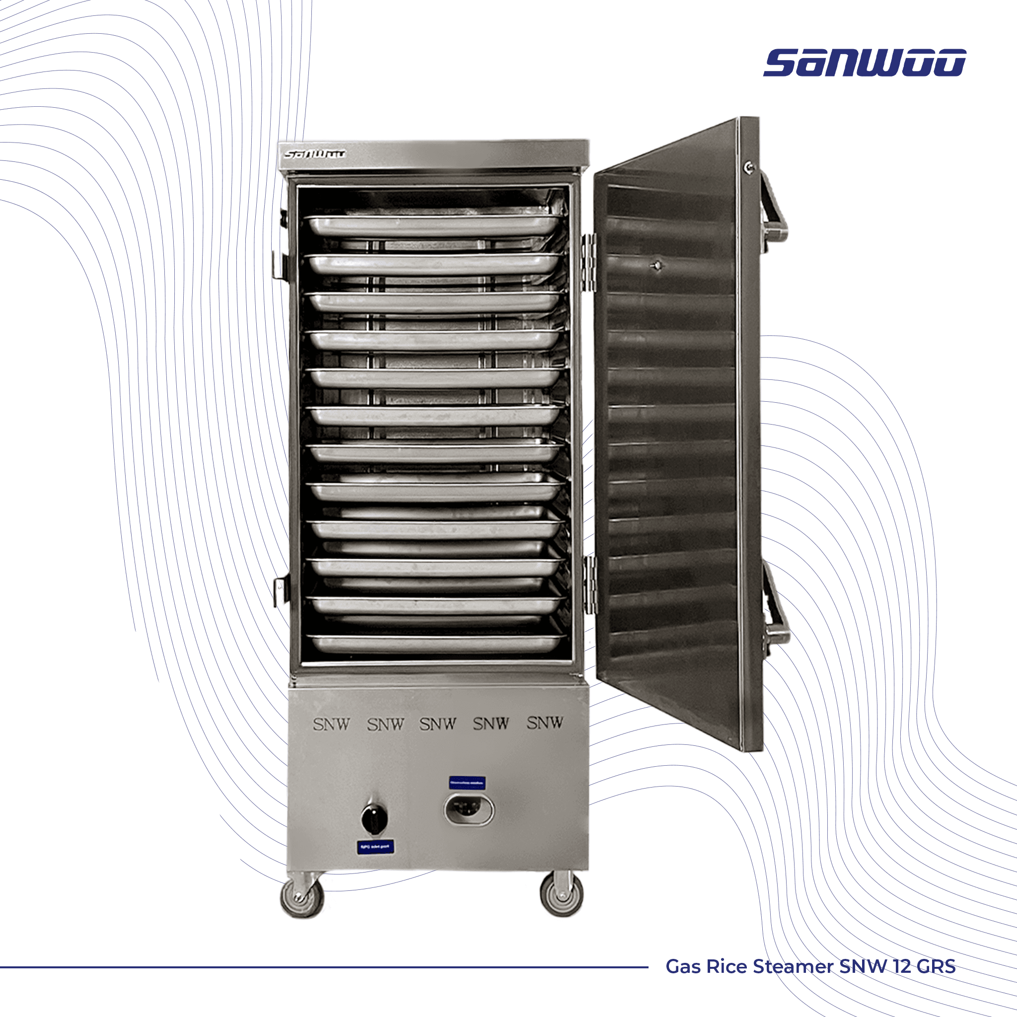 Gas Rice Steamer 12 Tray