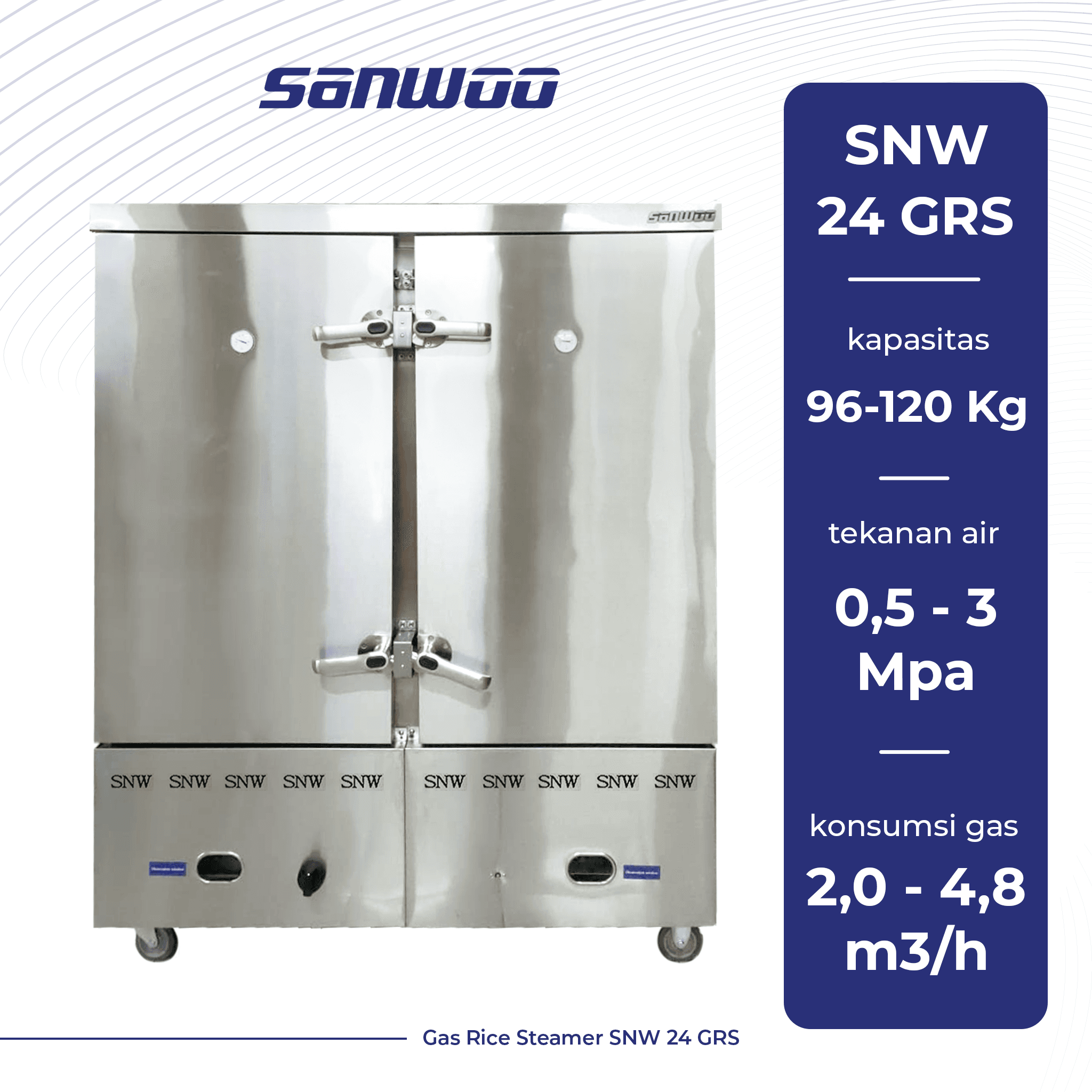 Gas Rice Steamer 24 Tray