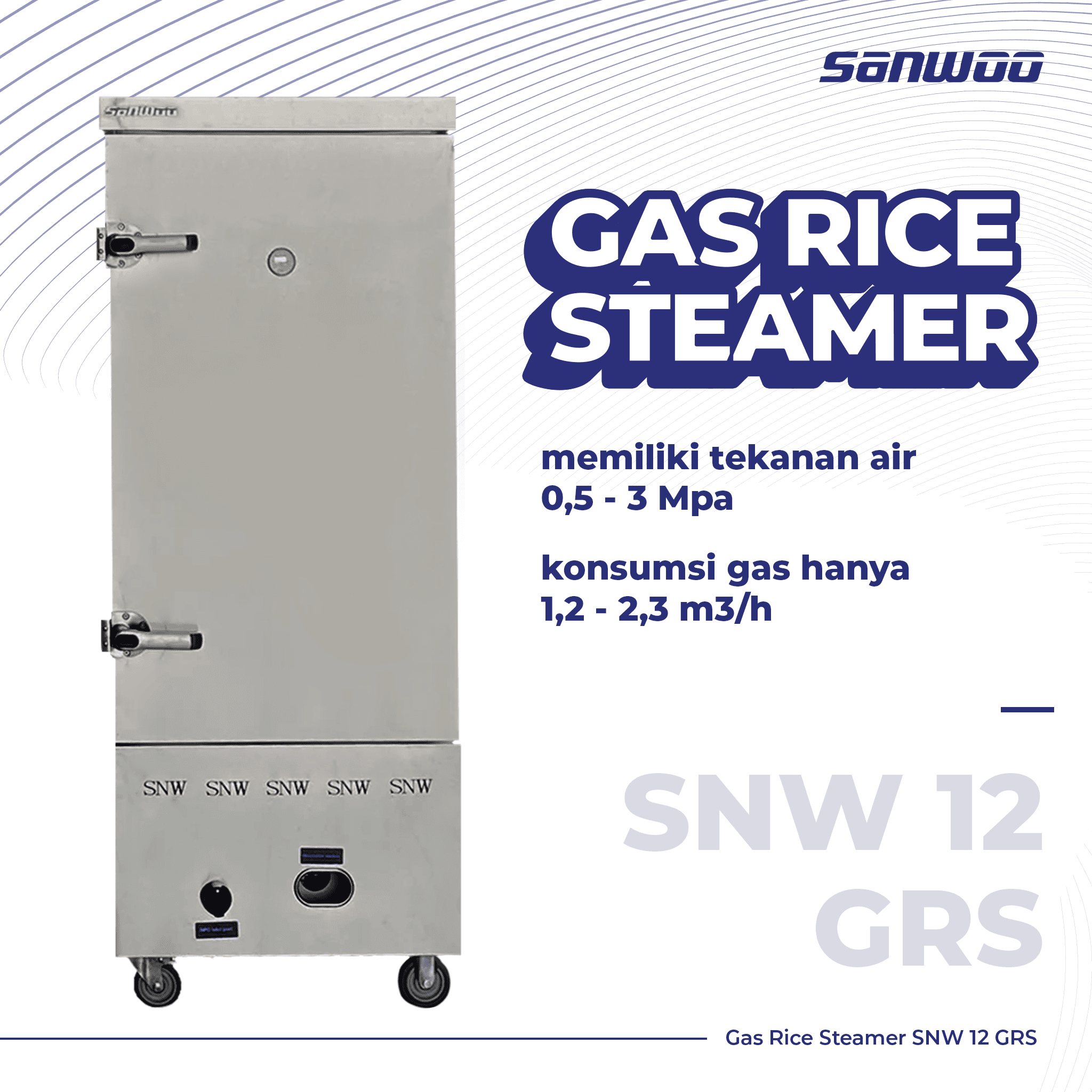 Gas Rice Steamer 12 Tray